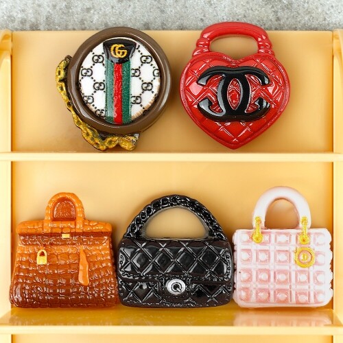 5개입 미니어처 명품 로고 스타일 가방