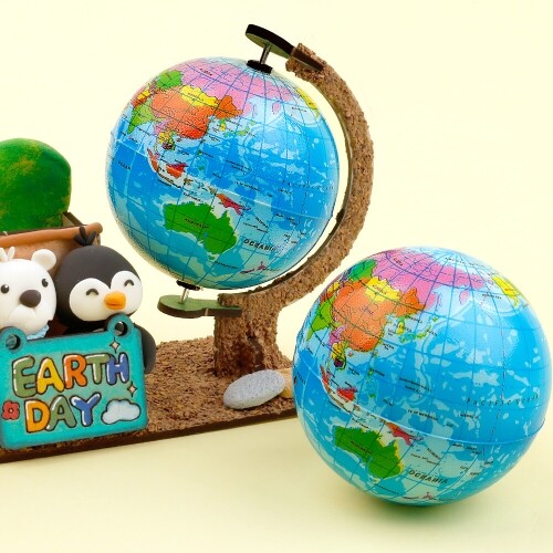 미니 칼라 지구본 소프트볼 2개입