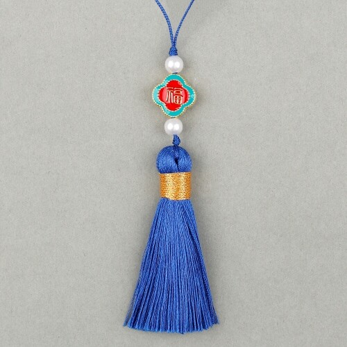 한정판매 전통 공예 복 구슬 파랑 노리개