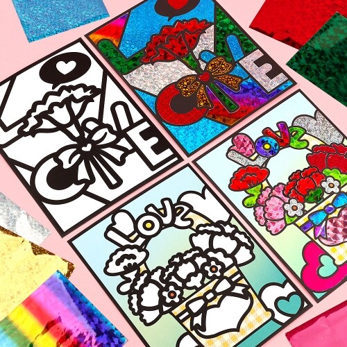 포일 아트 LOVE 카네이션 카드 만들기