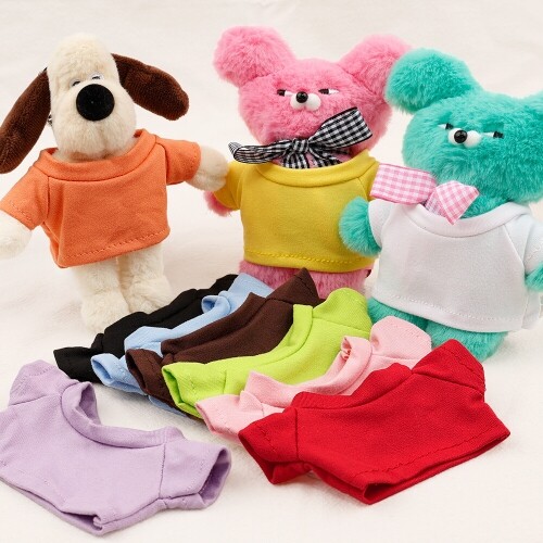 5개입 미니어처 인형 옷 심플 칼라 티셔츠