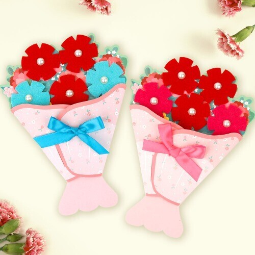 (MS) 펠트 카네이션 꽃다발 카드 (리뉴얼)