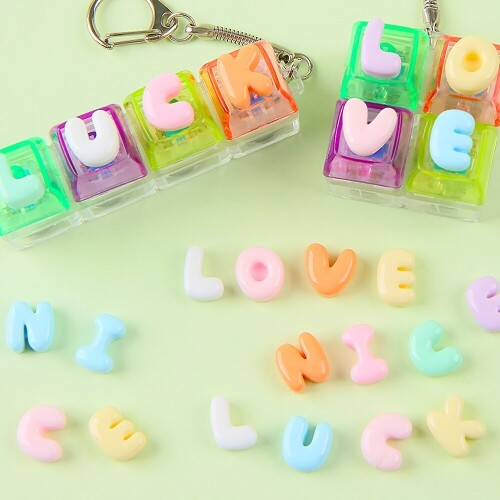 2세트 미니어처 파스텔 알파벳 단어 장식