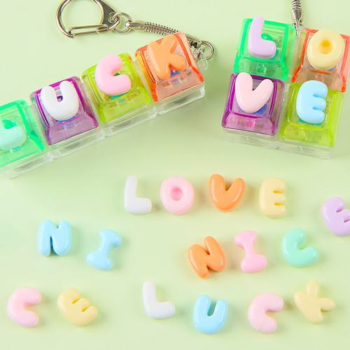2세트 미니어처 파스텔 알파벳 단어 장식
