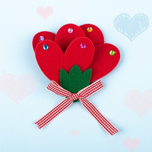 (MS) 하트 카네이션 브로치