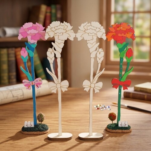 2개입 우드 DIY 카네이션 꽃대 스탠드