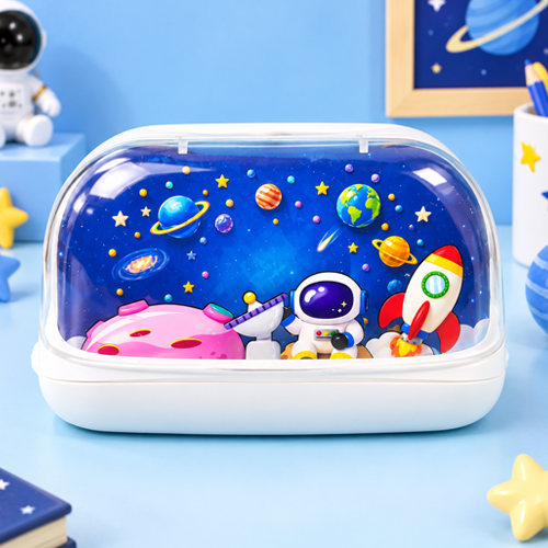 인쇄 우드 3D 우주 테마 배경지 세트