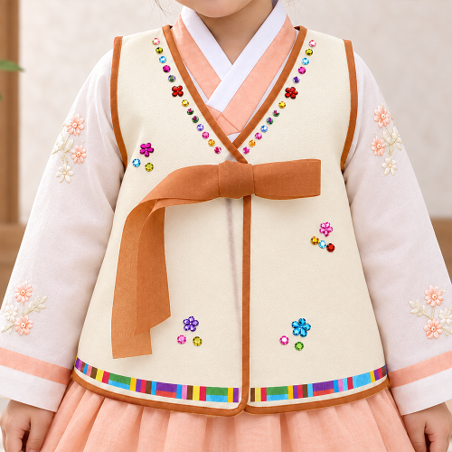 부직포 한복 보부상 상인 저고리 조끼 만들기