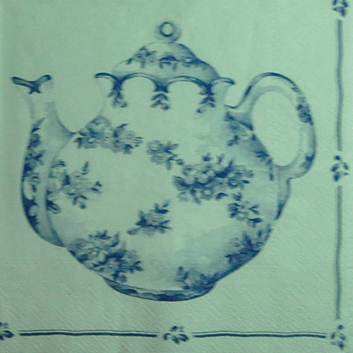 냅킨아트 478194 Tea For Two white blue 냅킨20매 33x33cm 0245