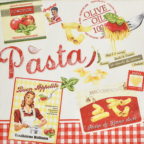냅킨아트  R0414#VHCP Vintage Home Collection Pasta 냅킨20매 33x33cm 0250