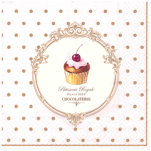 냅킨아트 R0414 DOC Dots Cupcakes 냅킨20매 33x33cm 0210