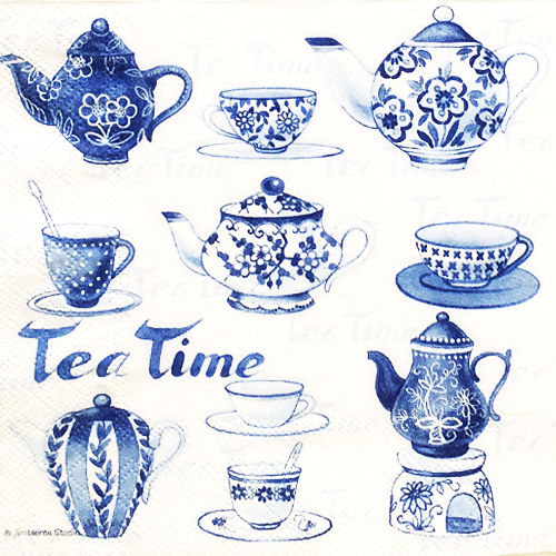 냅킨아트 13307595 Tea Moments Blue 냅킨20매 33x33cm 1062