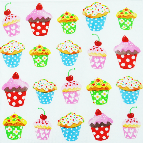 냅킨아트 1331526 Sweet Cupcakes 냅킨20매 33x33cm 0929