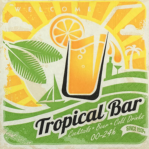 냅킨아트 11821 Tropical bar 냅킨20매 25x25cm 0131