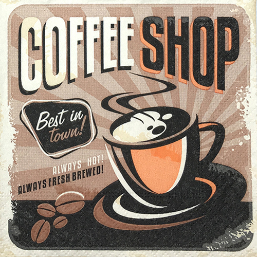 냅킨아트 100081 Coffee shop 냅킨20매 25x25cm 0099