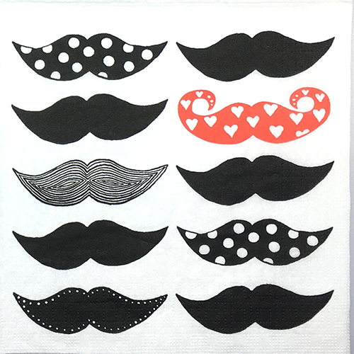 냅킨아트 1331950 Les Moustaches 냅킨20매 33x33cm 0230