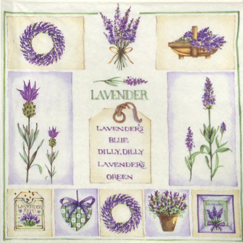 냅킨아트 13306320 Lavender's 냅킨20매 33x33cm 1064