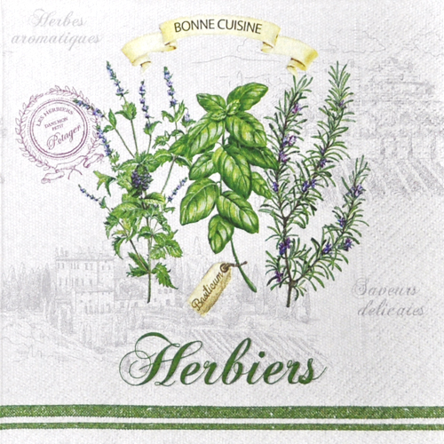 냅킨아트 R0414#HERB Herbiers 냅킨20매 33x33cm 0105