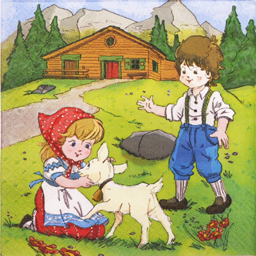 냅킨아트 211504 Heidi & Peter in the Alps 냅킨20매 33×33cm 1169
