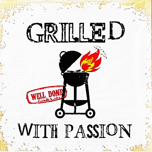 냅킨아트 1331286 grilled with passion white 냅킨20매 33x33cm 1384