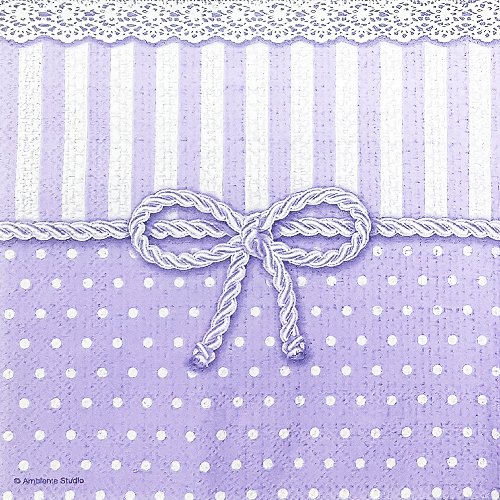 냅킨아트 13308656 bow lavender 냅킨20매 33x33cm 1487
