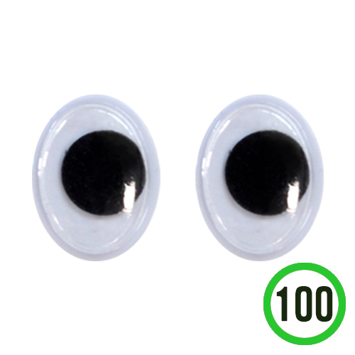 타원형 눈알 10x15mm(100개입) G-07-224