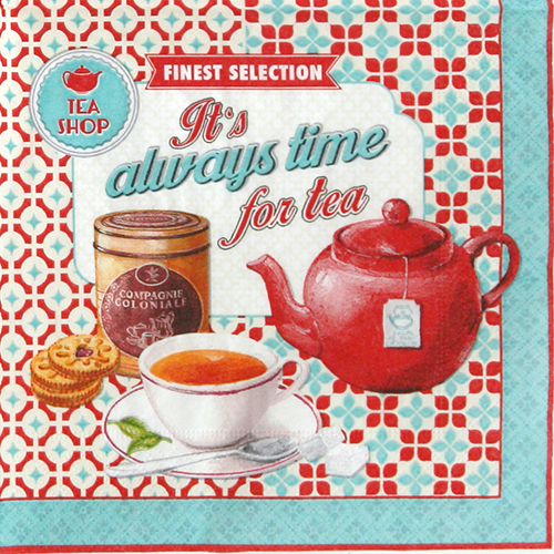 냅킨아트 ALWA I’s always time for tea 냅킨20매 33x33cm 1542