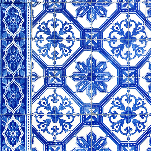 냅킨아트 200335 blue tiles 냅킨20매 33x33cm 1577 수입냅킨 33x33cm 200335