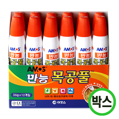 박스구매 아모스  만능목공풀(36g) (12개입)  K-02-201