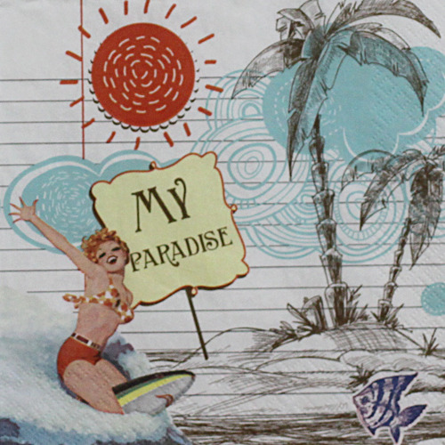 냅킨아트 211322 Surfer's paradise 냅킨20매 33x33cm 0602