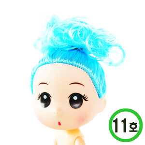 DIY 미니 큐티돌 11호 파랑 몸 머리 11.5cm 10개입