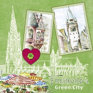 냅킨아트 121320 Green city Freiburg 냅킨20매 33x33cm 0698